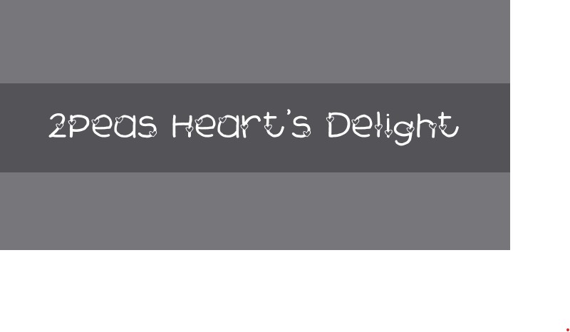 2 Peas Hearts Delight Font