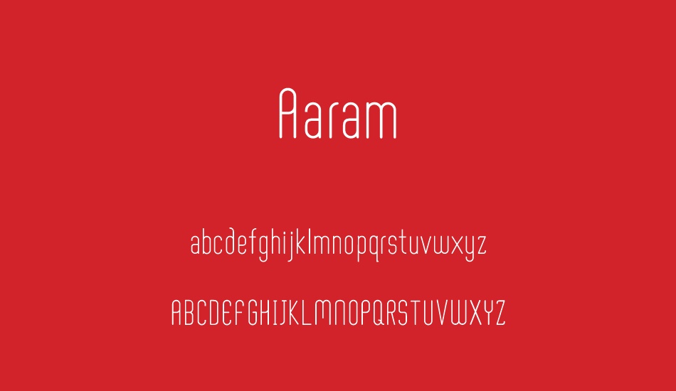 Aaram Font Preview