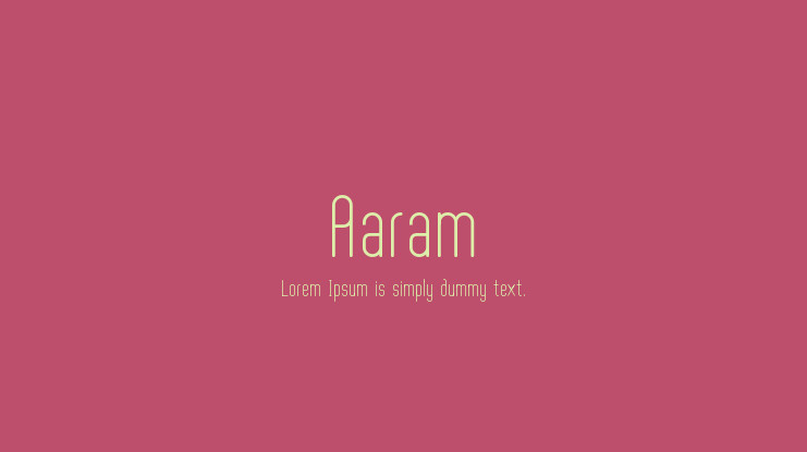 Aaram Font