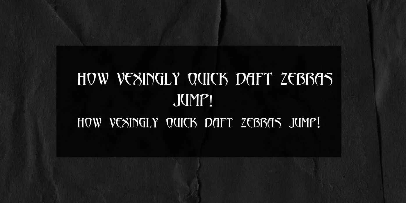 Abaddon Font Preview