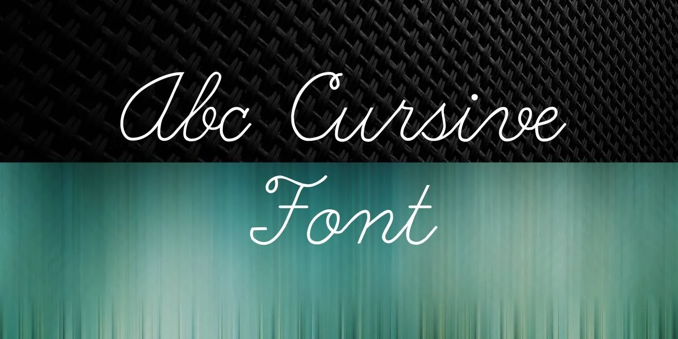 Abc Cursive Font