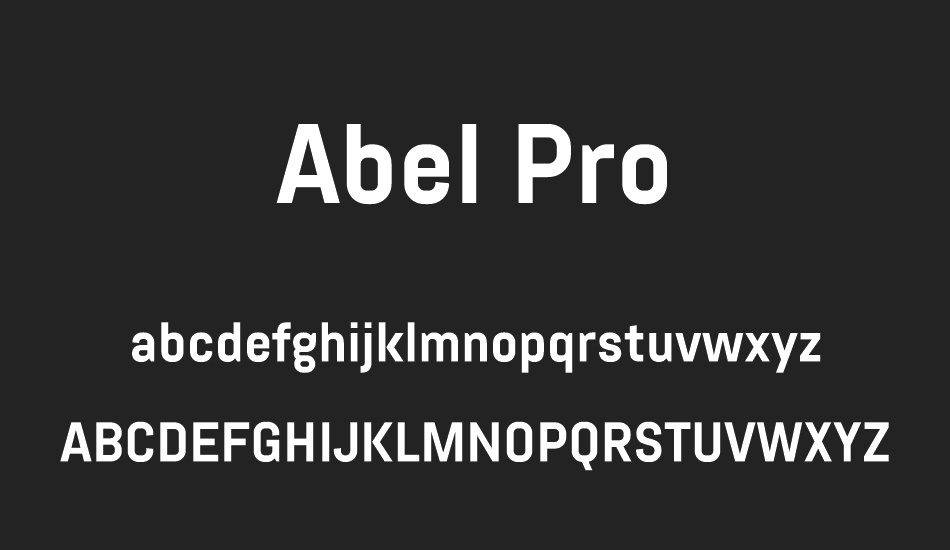 Abel Font Preview