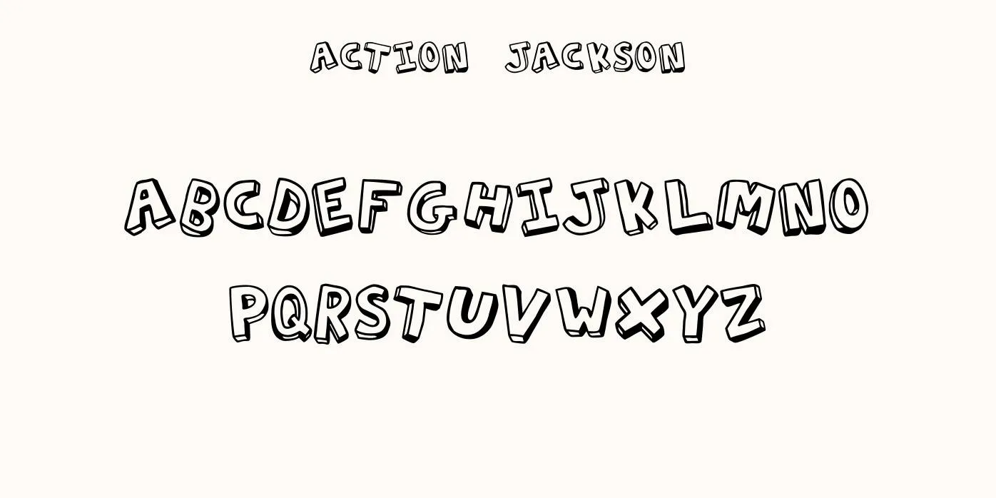 Action Jackson Font Preview