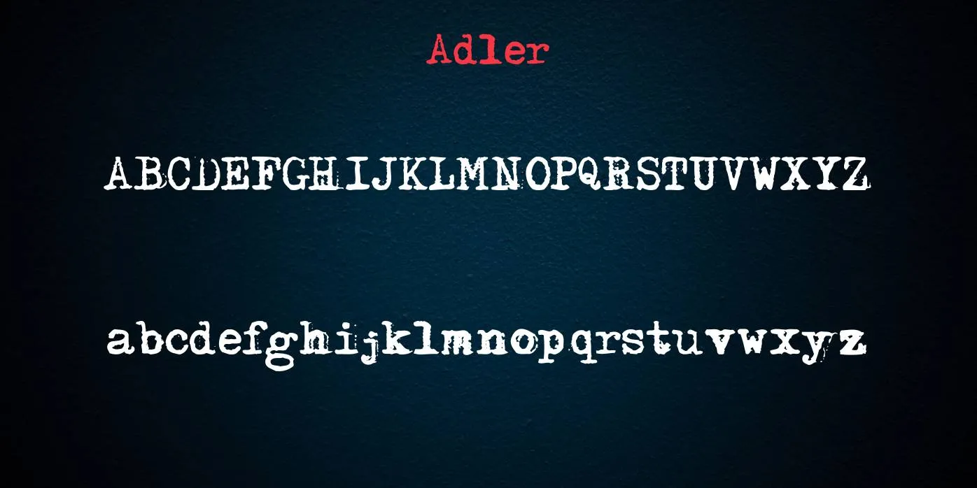 Adler Font Preview