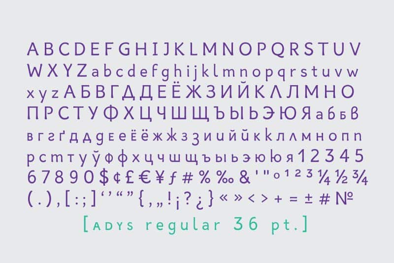 Adys Font Preview