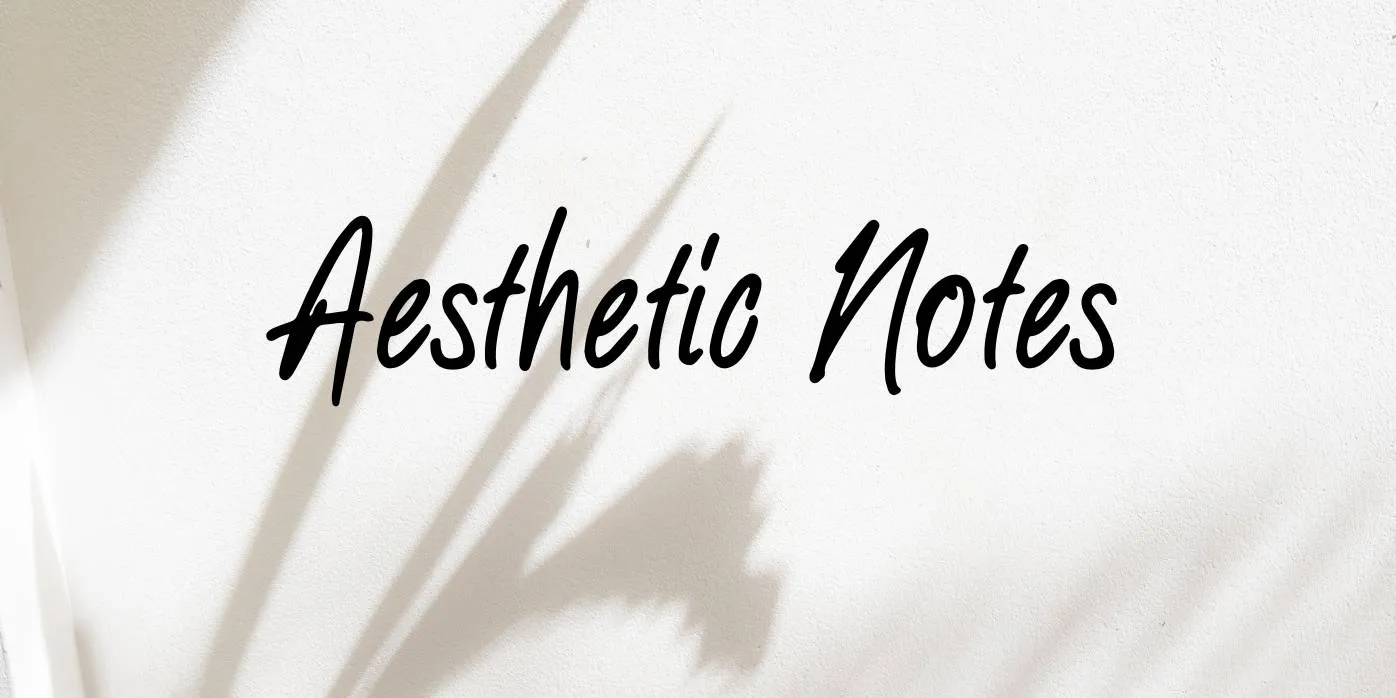 Aesthetic Notes Font