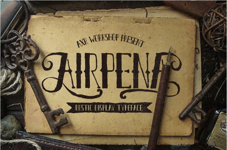 Airpena Rustic Display Font