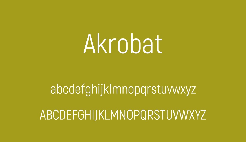Akrobat Font Preview