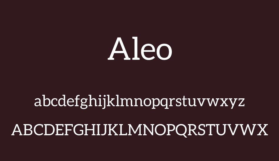 Aleo Font Preview