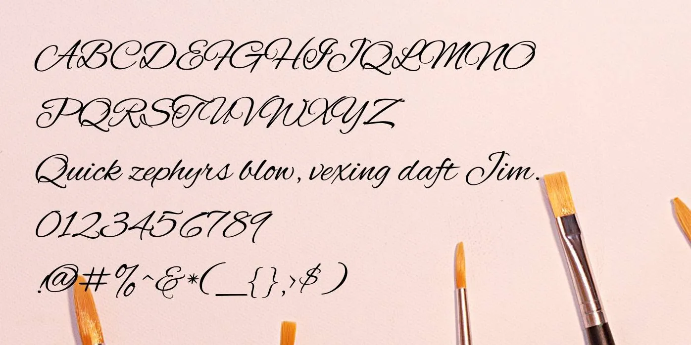 Alex Brush Font Preview