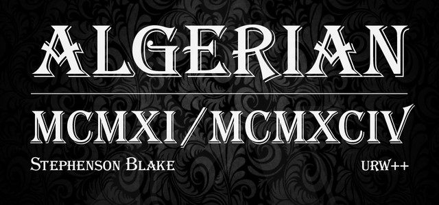 Algerian Font