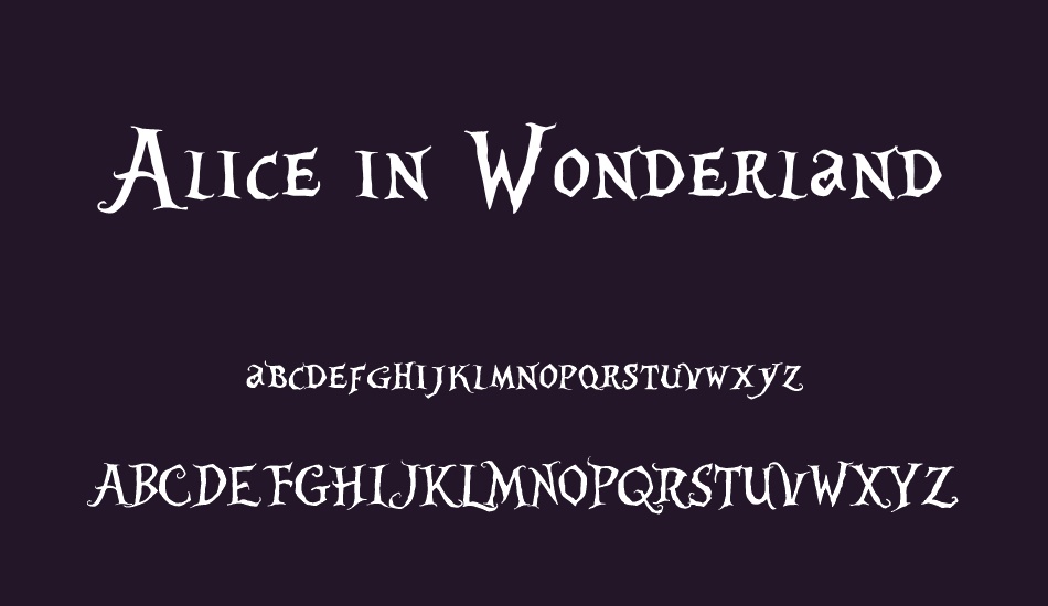 Alice in Wonderland Font