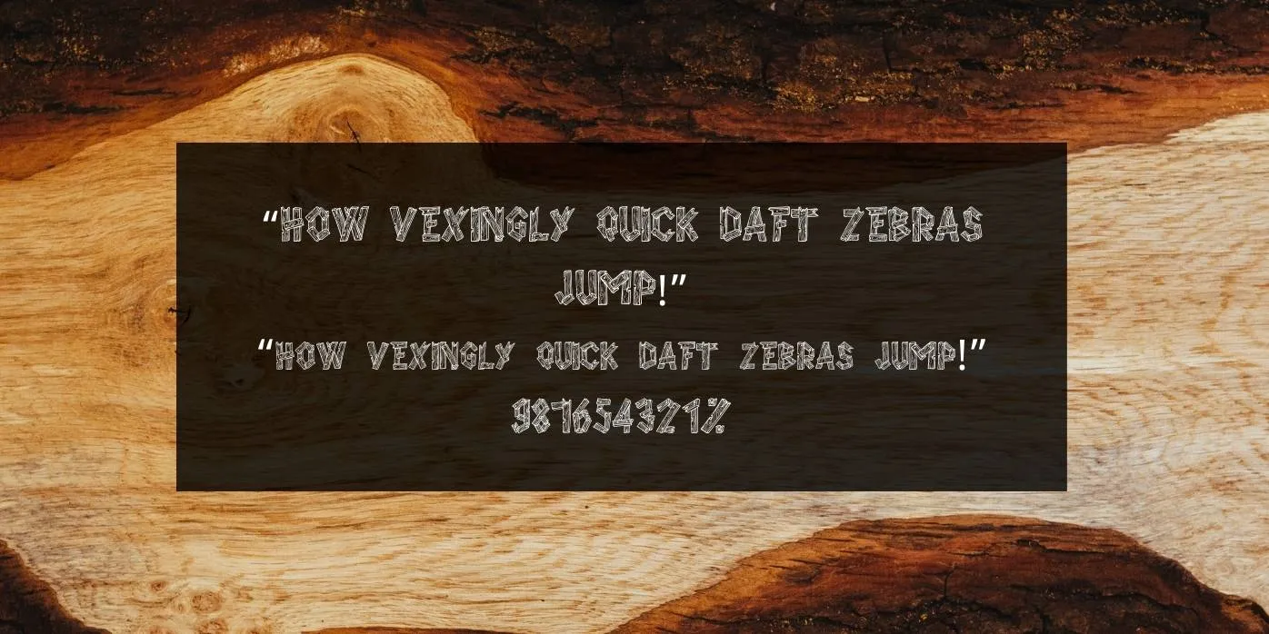 Alpha Wood Font Preview