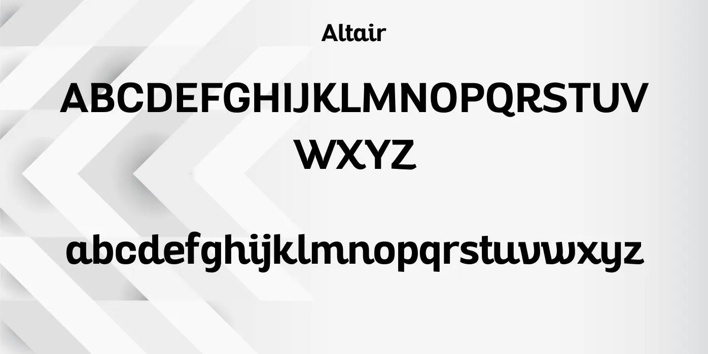 Altair Font Preview