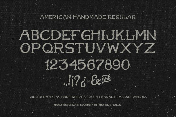 American Handmade Typeface Font Preview