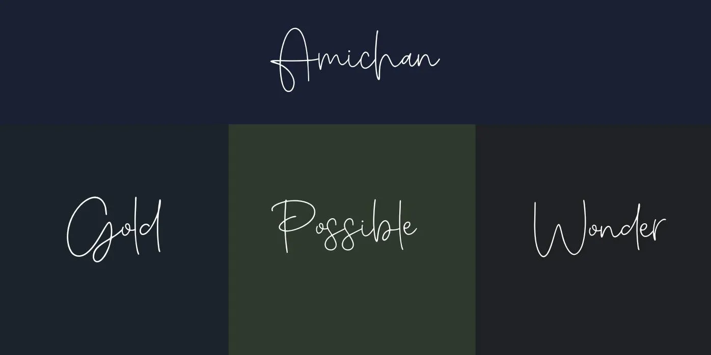 Amichan Font Preview