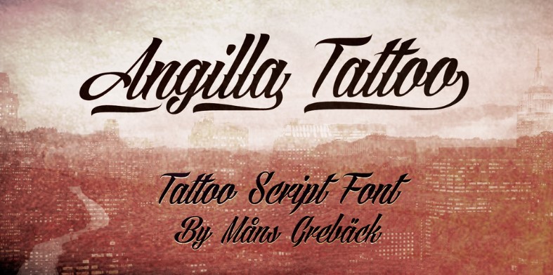 Angilla Tattoo Font