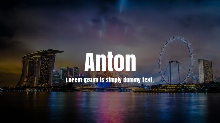 Anton Font Preview