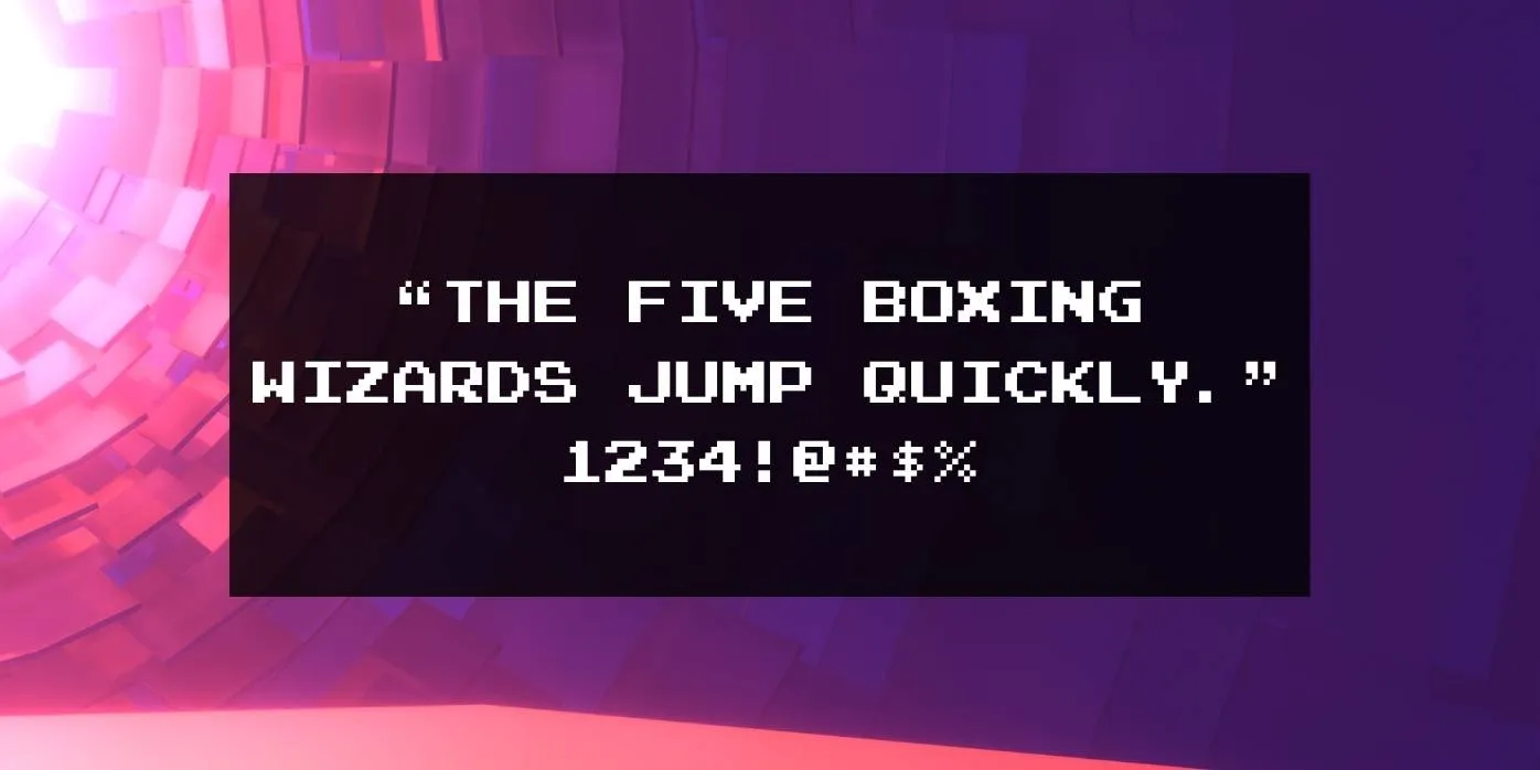 Arcade Font Preview