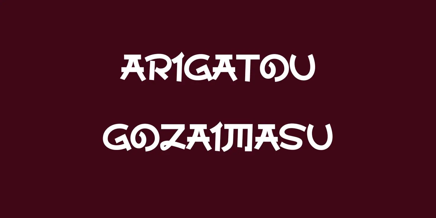 Arigatou Gozaimasu Font