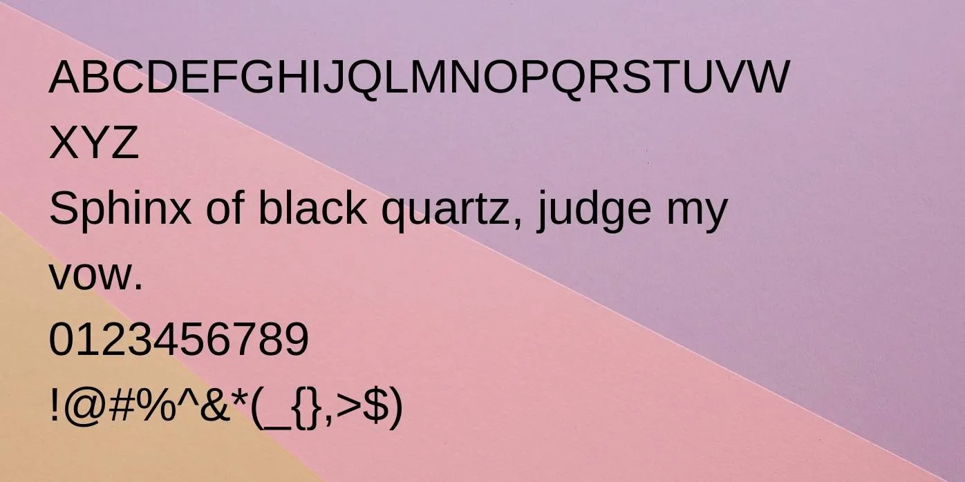Arimo Font Preview