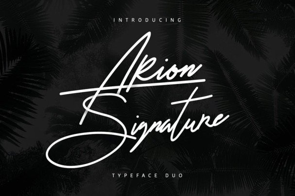 Arion Signature Typeface Font