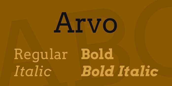 Arvo Font Preview