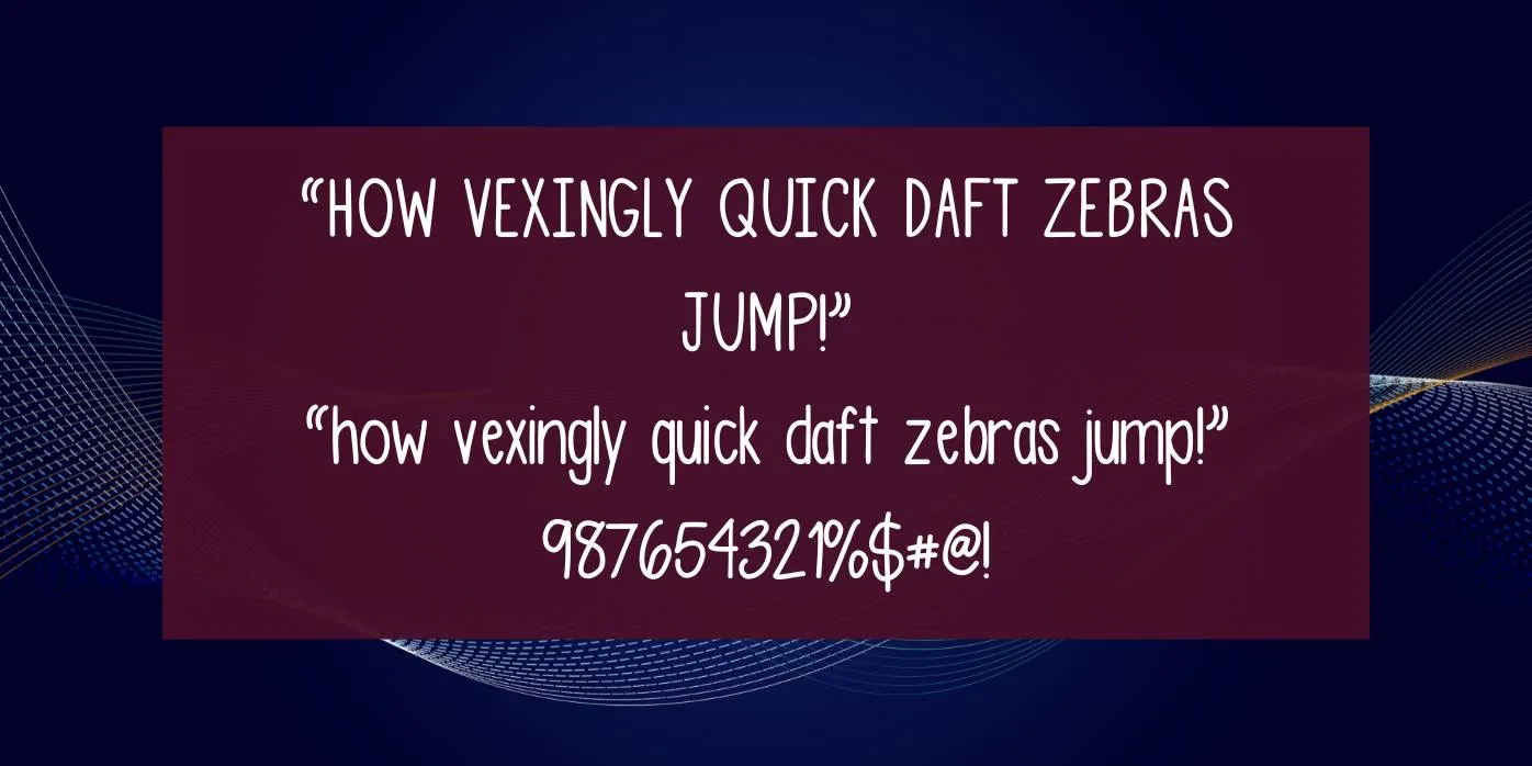 Asdfghjkl Font Preview