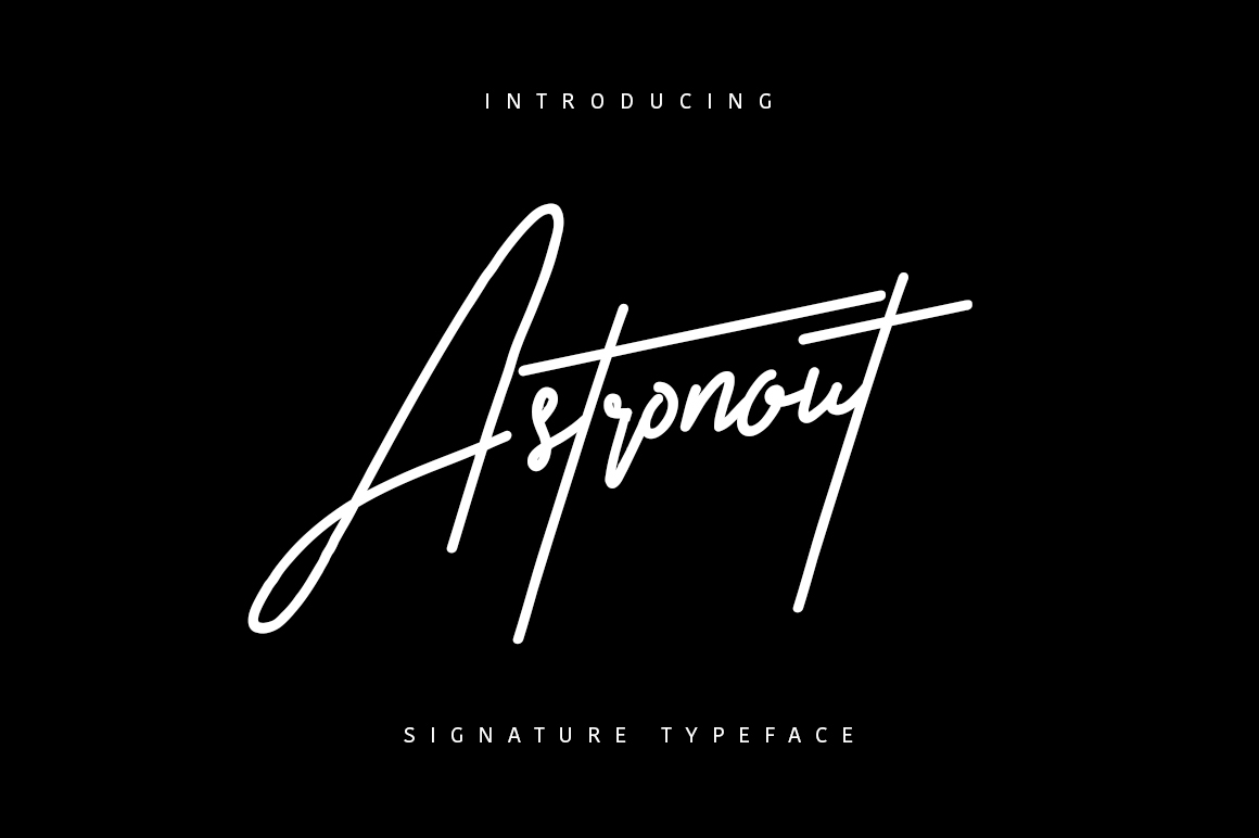 Astronout Signature Typeface Font