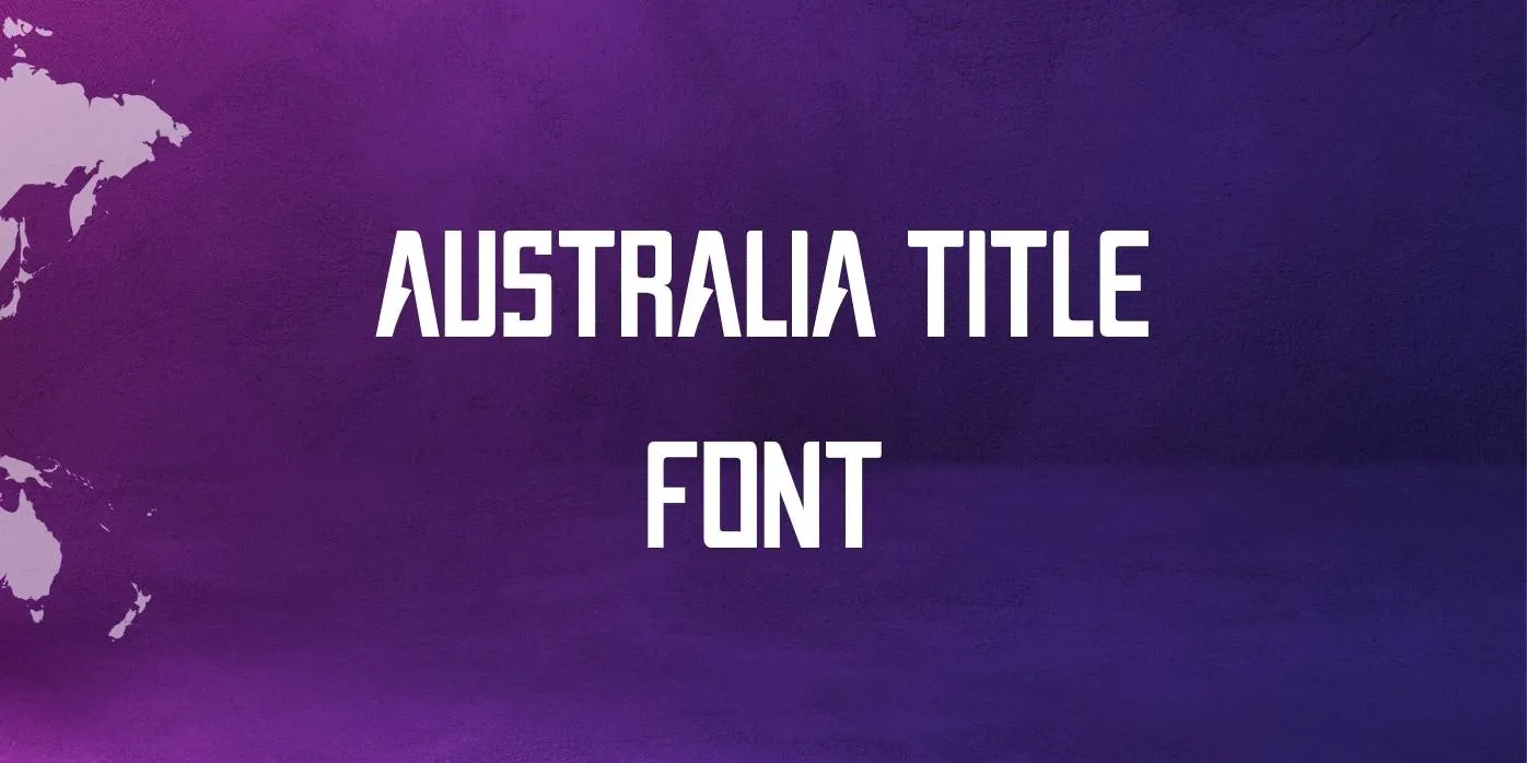 Australia Title Font