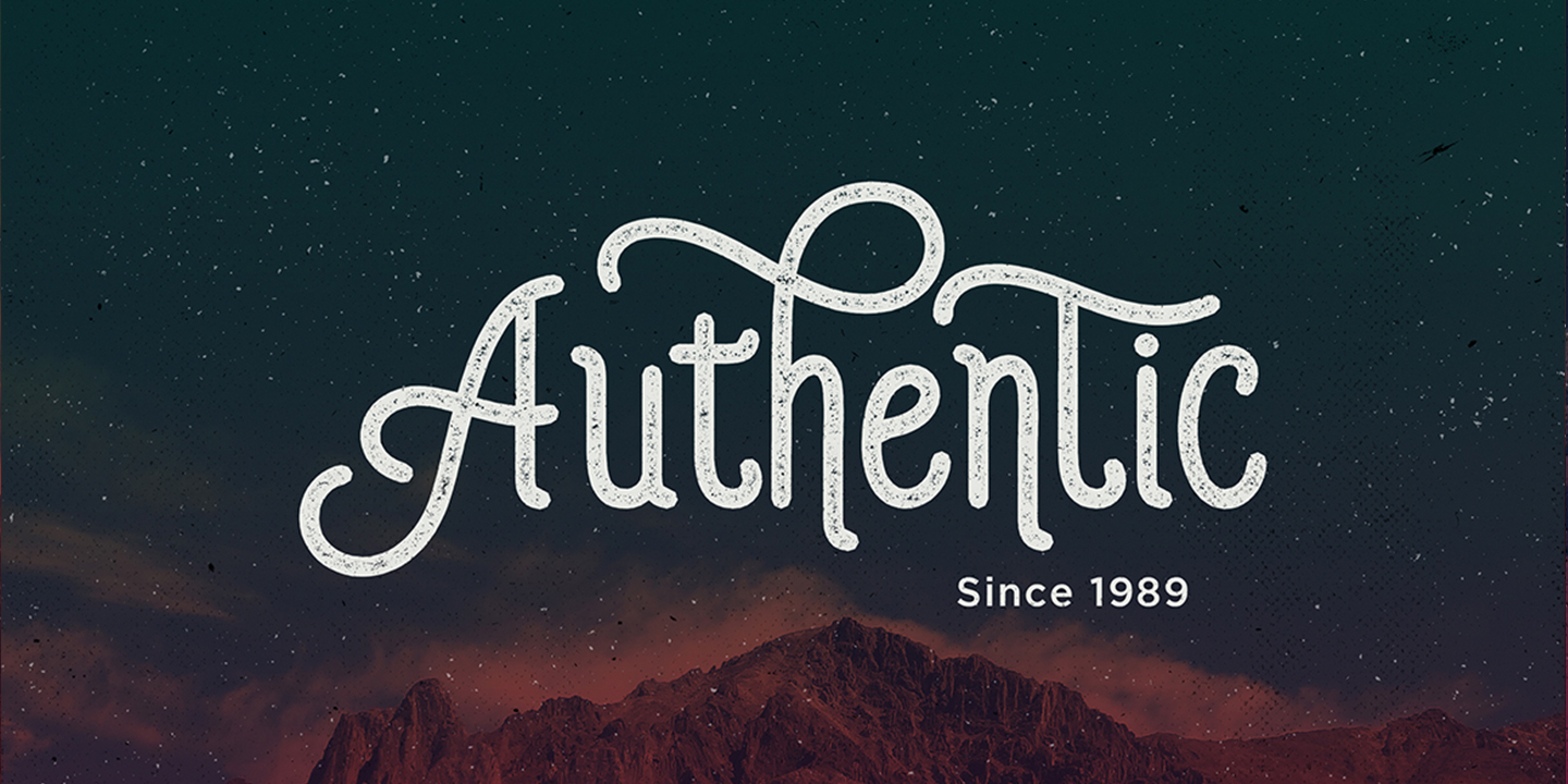 Auther Typeface Font Preview