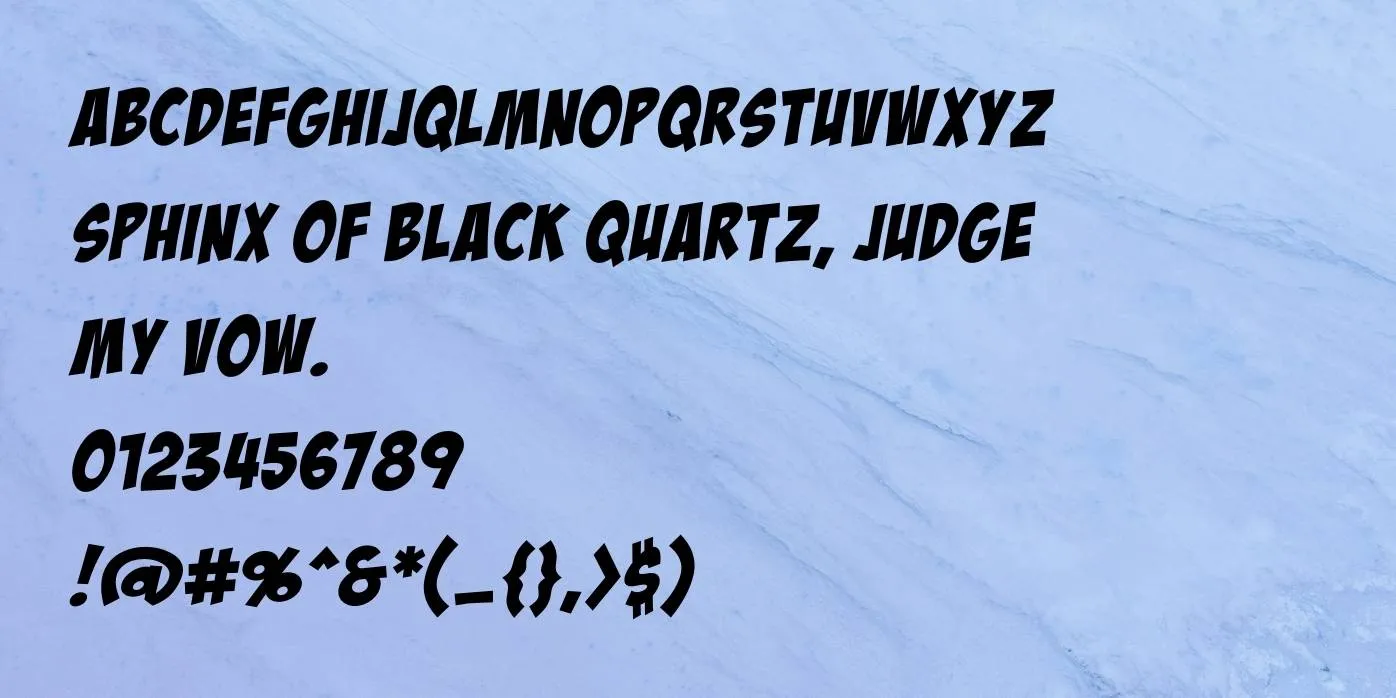 Badaboom Font Preview