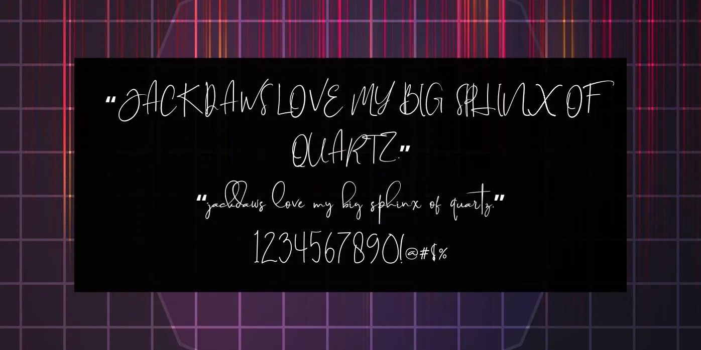 Bandara Signature Font Preview