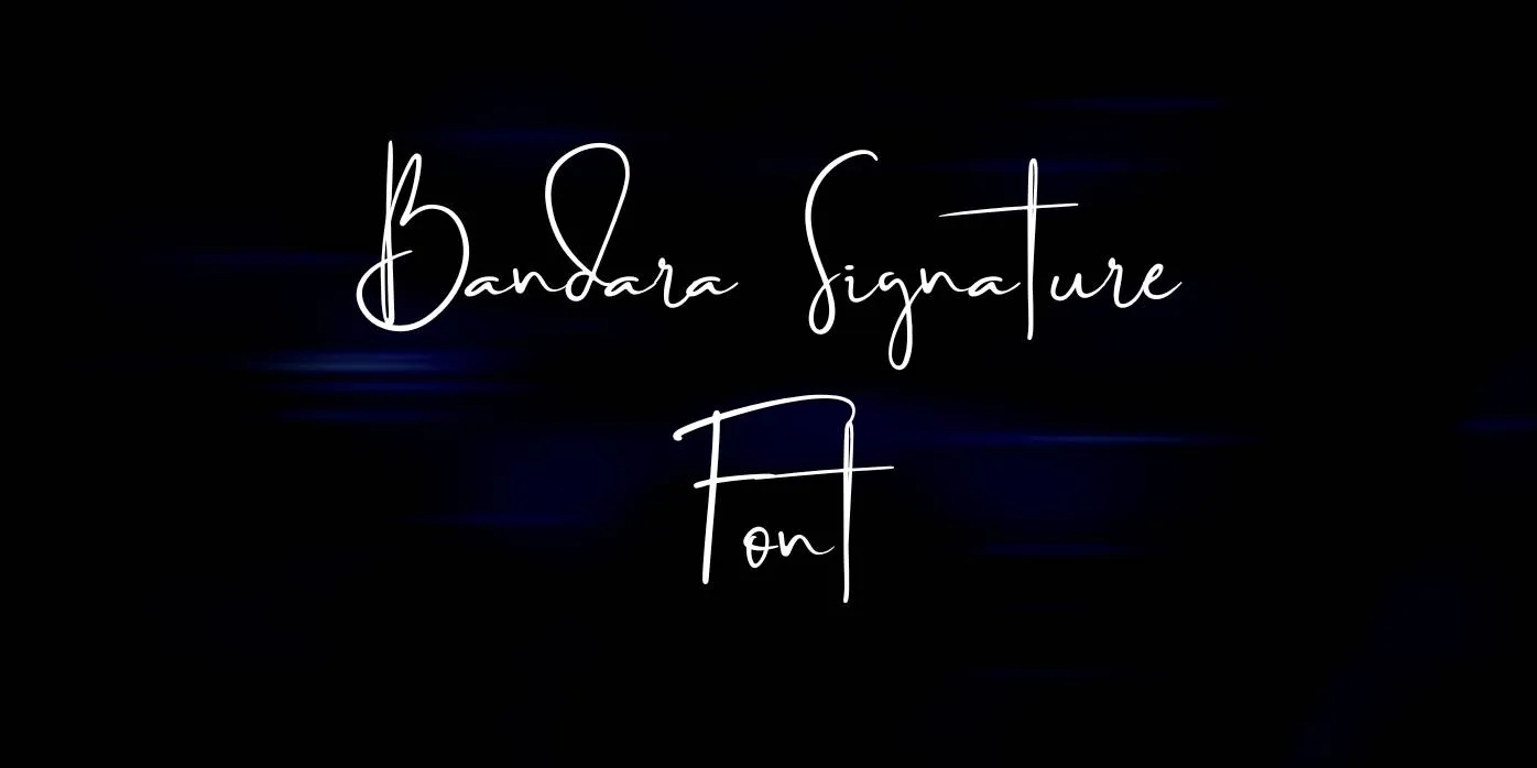 Bandara Signature Font