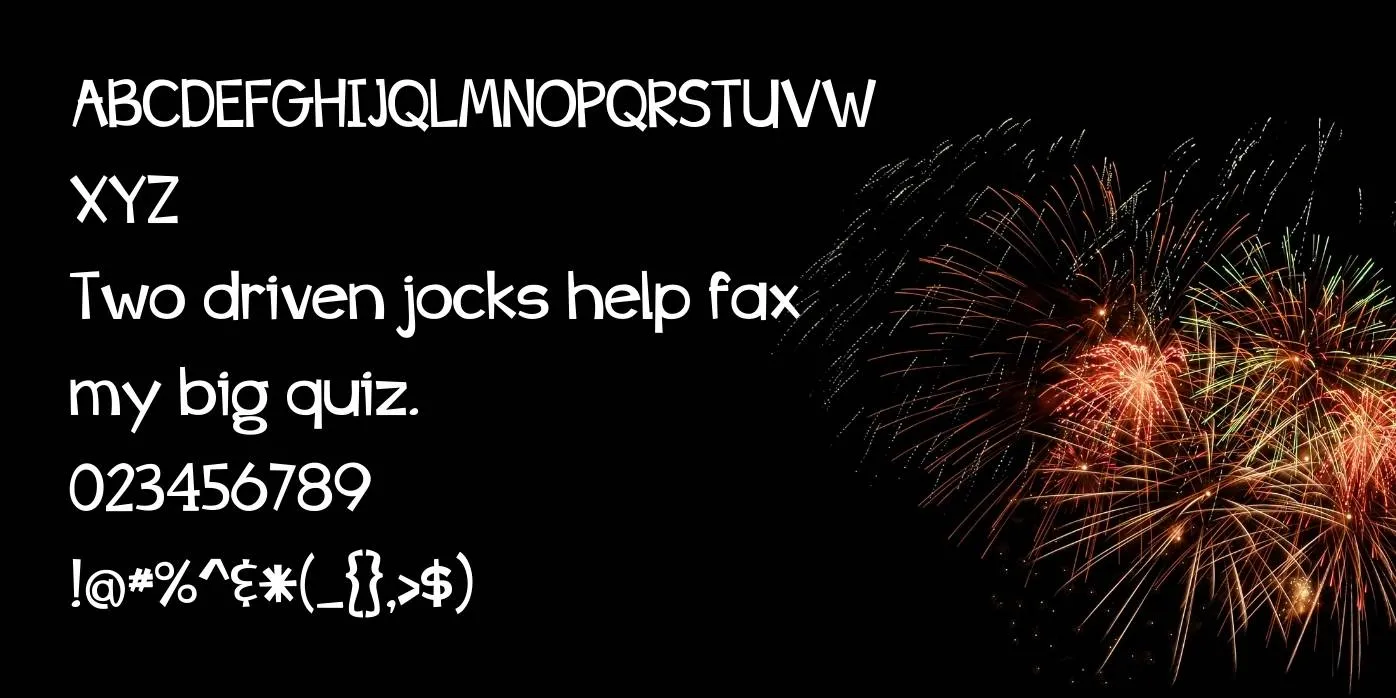 Bang Whack Pow Font Preview