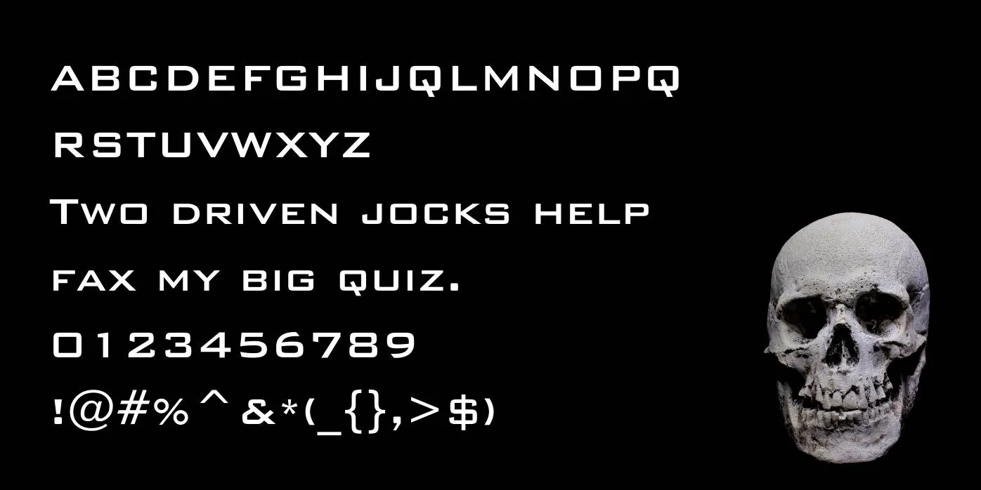 Bank Gothic Font Preview
