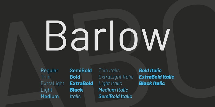 Barlow Font Preview