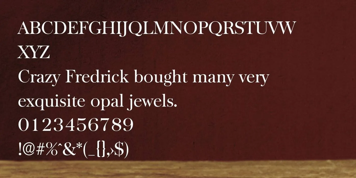 Baskerville Font Preview