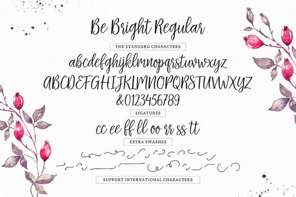 Be Bright Script Font Preview