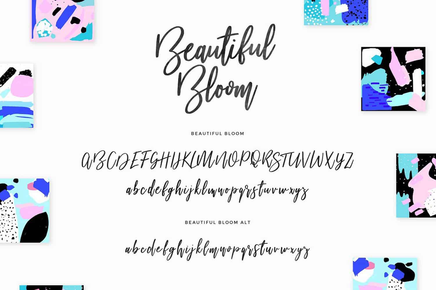 Beautiful Bloom Font Preview