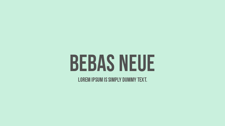 Bebas Neue Bold Font Preview