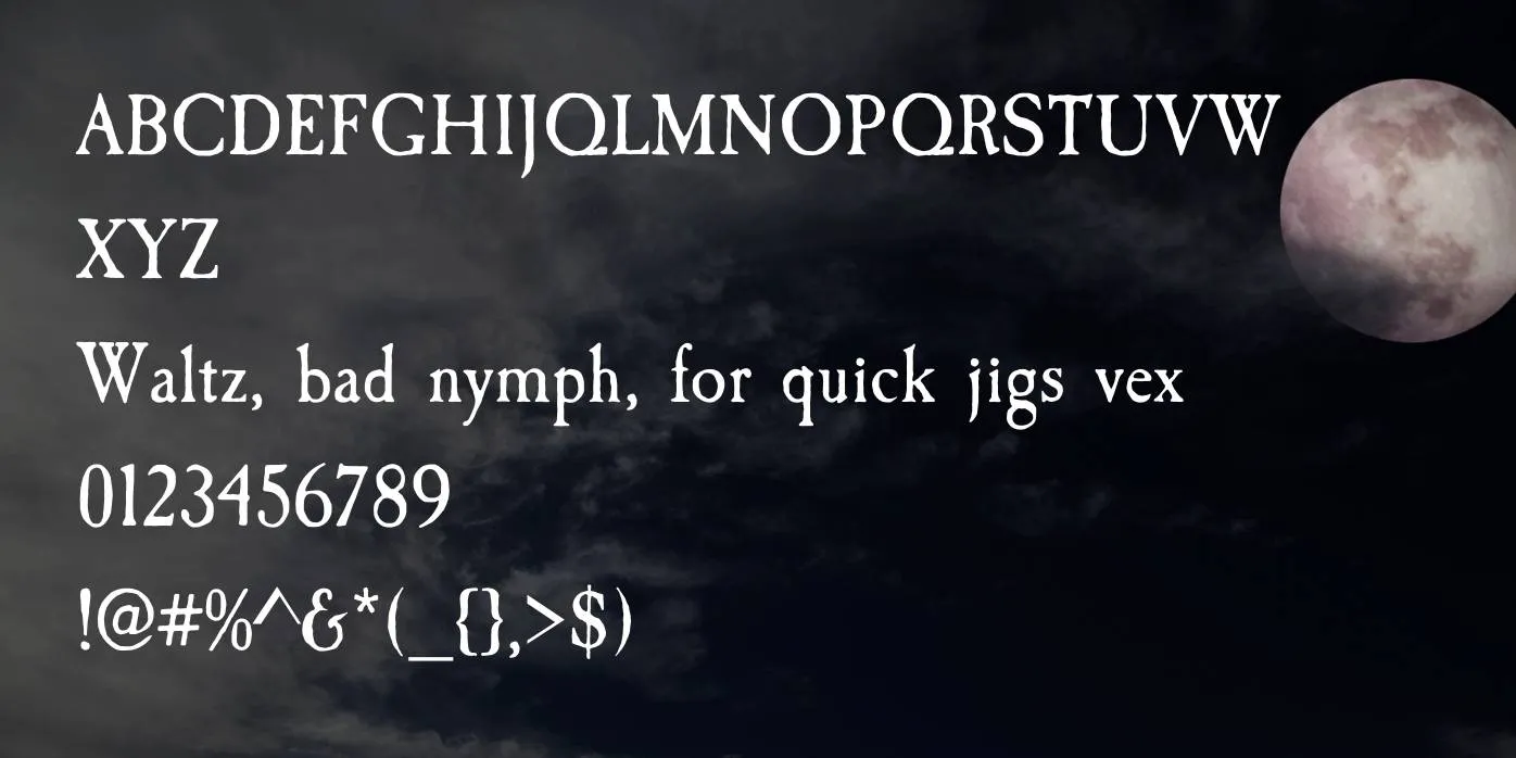 Beetlejuice Font Preview