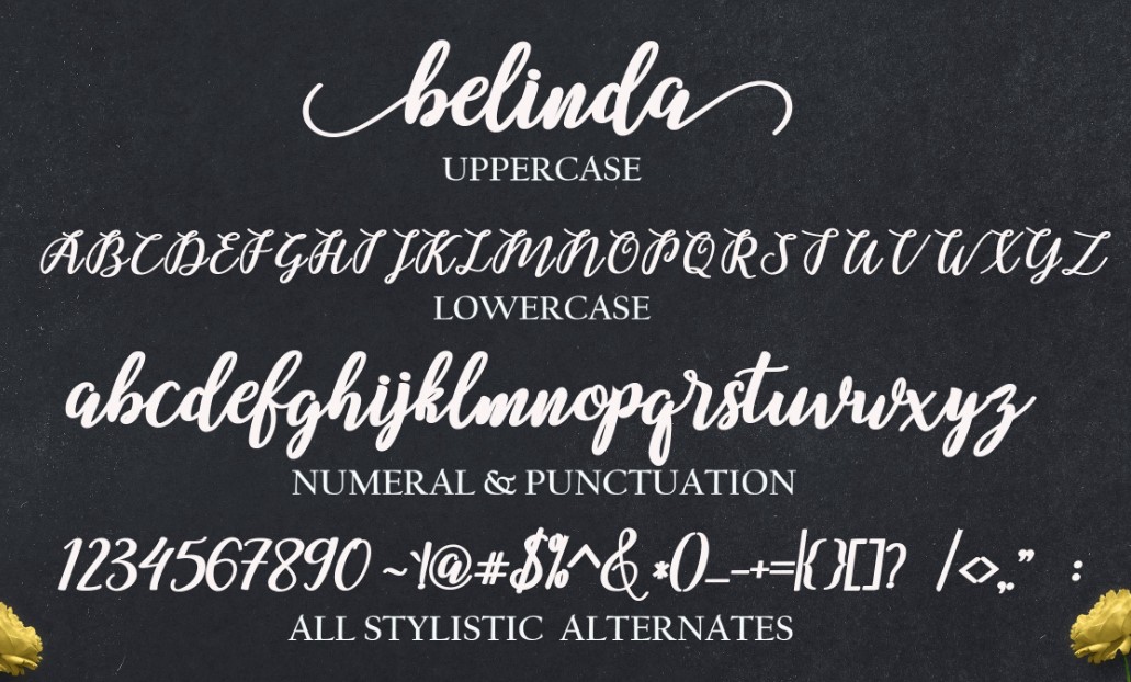 Belinda Script Font Preview