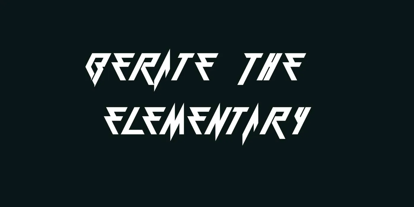 Berate The Elementary Font