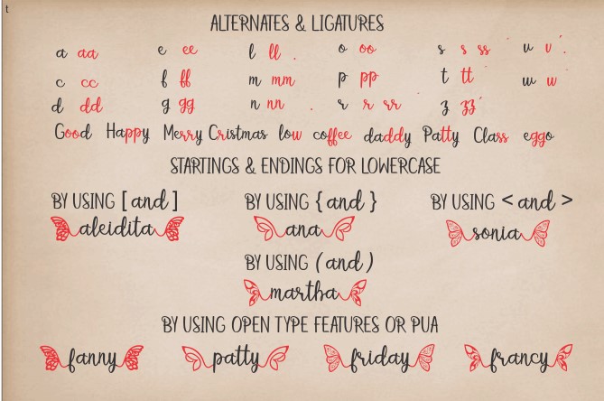 Betterfly Font Preview
