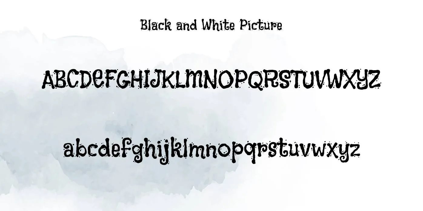 Black and White Picture Font Preview