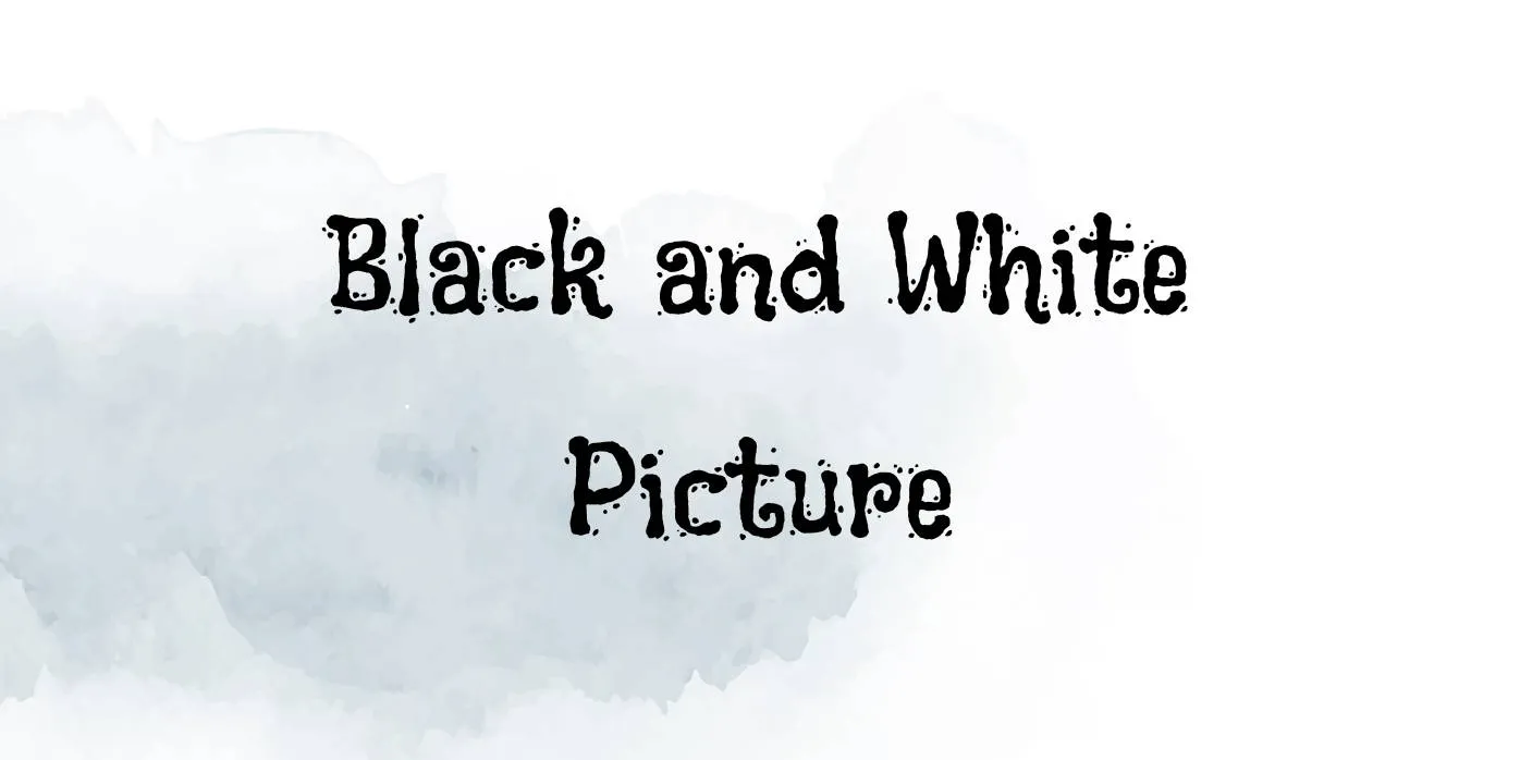 Black and White Picture Font
