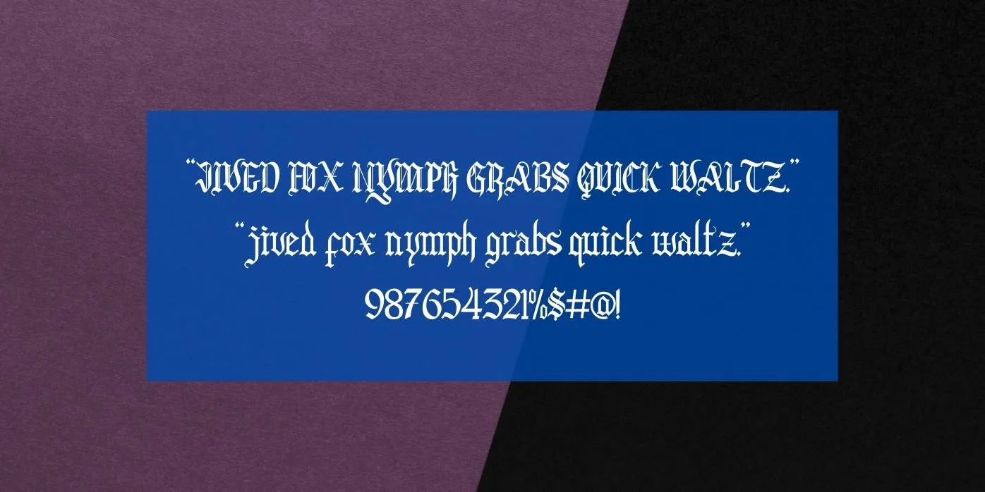 Black Clover Font Preview