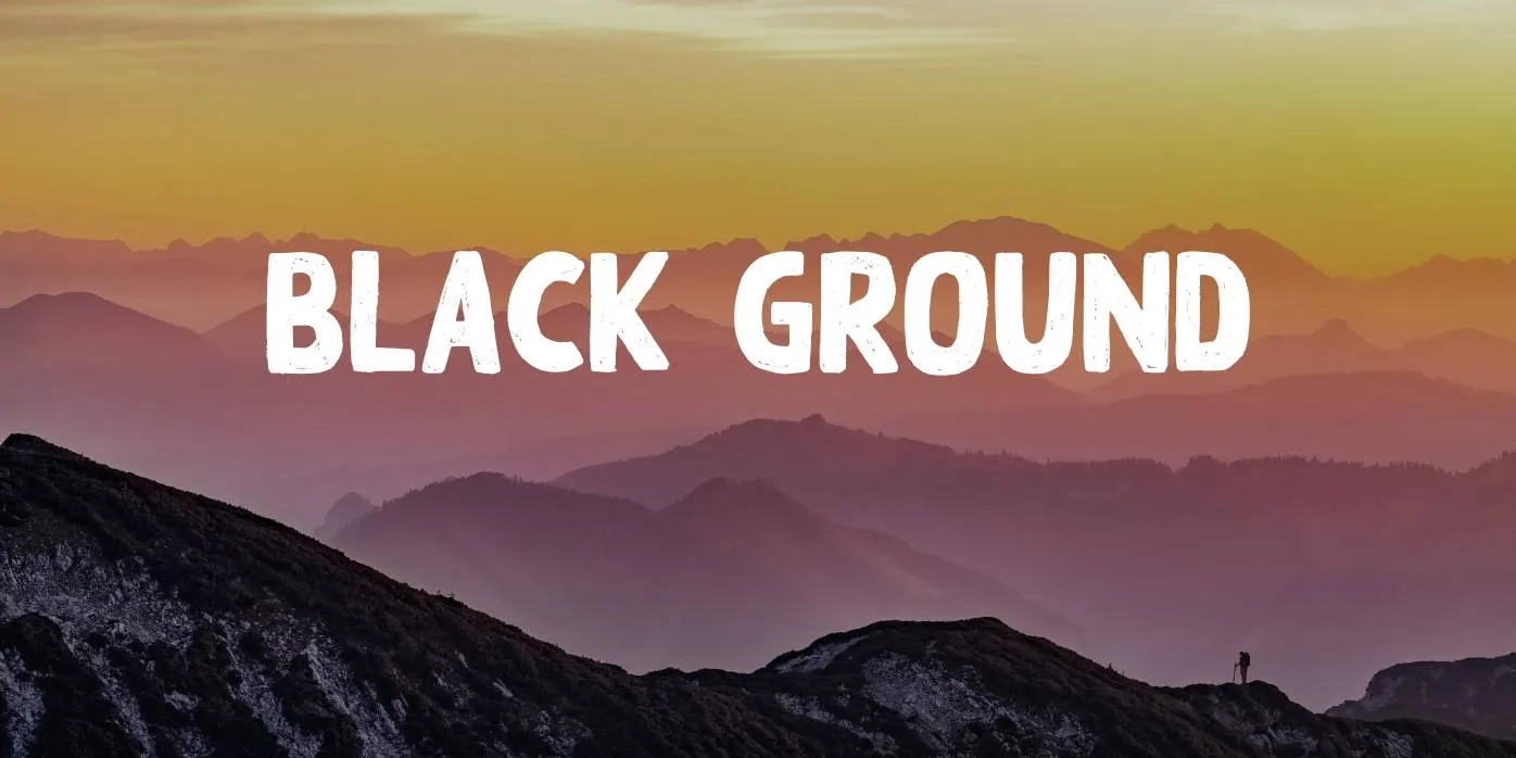 Black Ground Font