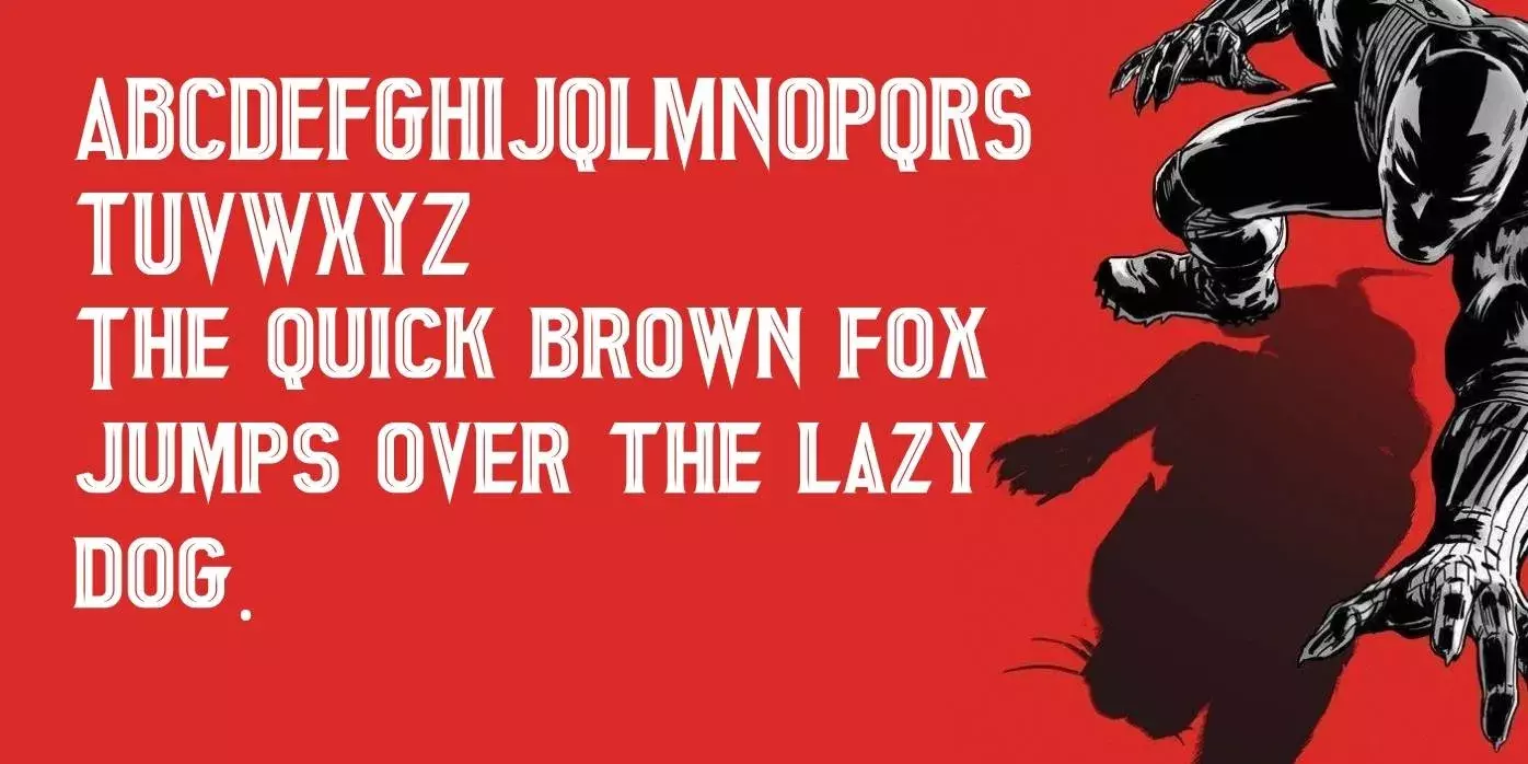 Black Panther Font Preview